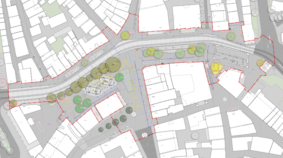 Visulisierung Vorprojekt zur Neugstaltung von Marktplatz und Bohl 
